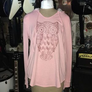 Pink Owl Hoodie